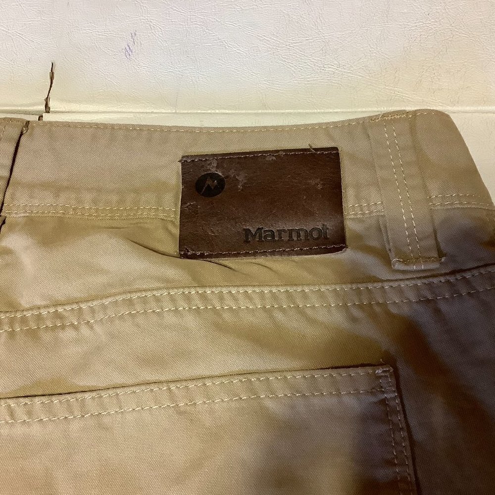 Men's Marmot Khaki Nylon Hiking Pants Size 34 - Picture 6 of 9